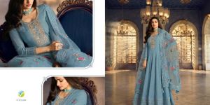 Designer Embroidered Long Anarkali Suits