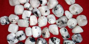 White Rainbow Moon Stone Tumble