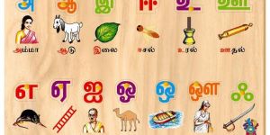 Tamil Vowel Picture Tray