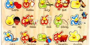 Telugu Alphabet Picture Tray