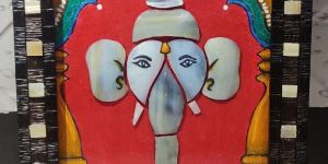 Hand Crafted Mother of Pearls (MOP) Ganesha Photo Frame