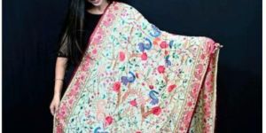 Embroidery Kalamkari Silk Shawl