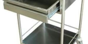 Stainless Steel Hospital Instrument Trolley