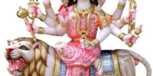 Marble Sherawali Mata Statue