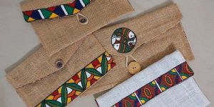 Ladies Jute Clutch Purse