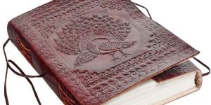 Peacock Embossed Genuine Leather Diary Travellers Notebook Journal