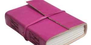 Pink Colored Genuine Leather Vintage Leather Diary Journal Notebook Writing Book