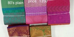 80 S Plain Cotton Saree