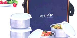 Twin 4 Pcs Stainless Steel Tiffin