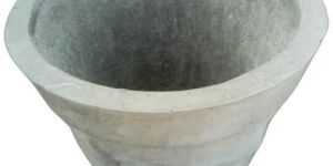 Grey Cement Flower Pot