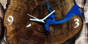 Wood and Resin Wall Clock