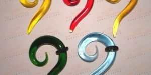 Glass Tail Spiral Body Piercing Jewelry