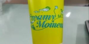 300ml Custom Printed Milkshake Plastic Glass