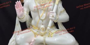 Marble Sitting Hanuman Statue