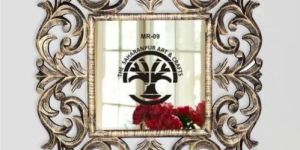 Carving Wooden Golden Mirror