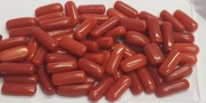 Capsule Shape Red Coral Stone