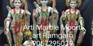 Painted Marble RAM Darbar Statue