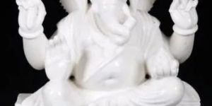 White Marble Ganesh Statue