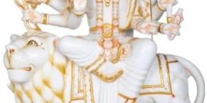 Worship Marble Durga Statue
