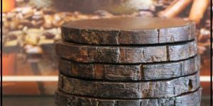 Set of 6 Handmade Mango Wood Round Table Coasters