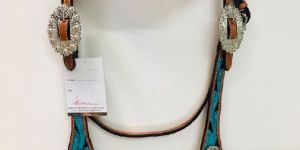 Leather Turquoise Horse Headstall