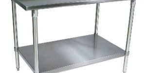 Stainless Steel Table with Backsplash