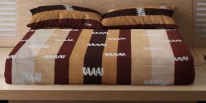 ABHIKRAM 100% Pure Cotton 160 TC Spring Design Double Size Bedsheet with 2 Pillow Cover (Size - 100