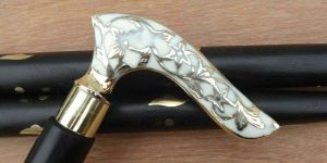 Vintage Brass Solid Handle Antique Style Victorian Cane Wooden Walking Stick New