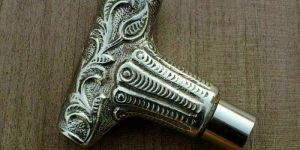 Vintage Silver Brass T Shape Head Handle Only Handmade Design Style Solid Gift