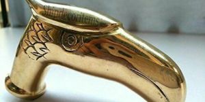 Vintage Solid Brass Falcon Head Cane Handle for Walking Stick Handmade Design