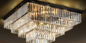 Modern Square Crystal Chandelier