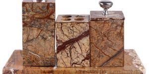Marble Soap Dispenser Set