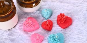 Heart Shaped Scented Rose Candle