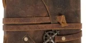 Vintage Leather Diary with Key, Leather Bound Journal