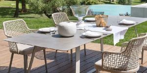 Outdoor Braided Rope Chair Set