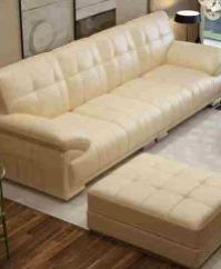 Leather White Sofa Set