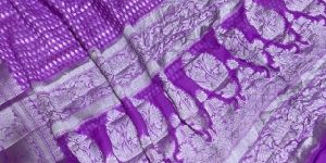 Lavander Pure Chiffon Khaddi Banarasi Sarees