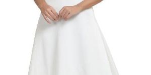 White Scuba Lycra Peephole Dress