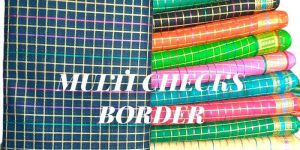 Multi Checks Border Jacquard Fabric