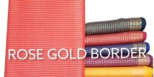 Rose Gold Border Jacquard Fabric