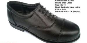 Oxford PVC Genuine Grain Leather Safety Shoes