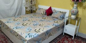 Grey Tree Double Bed Sheet
