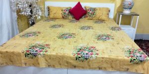 Yellow Double Bed Sheet