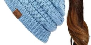 Winter Sky Blue Beanie Caps