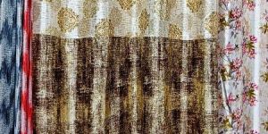 Heavy Digital Patch Eyelet Curtains