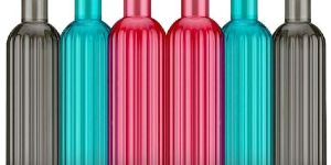 Unbreakable Plastic Line Design Water Bottle Set