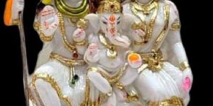 Poly Fiber Lord Shiva and Family Statue