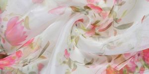 Organza Silk Printed Fabric