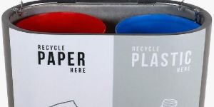 Duo 60L Plastic Color Coded Waste Bin