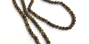 Tiger Eye Jaap Mala Rosery for Pooja and Astrology (108+1 Beads; Bead Size : 6 mm)